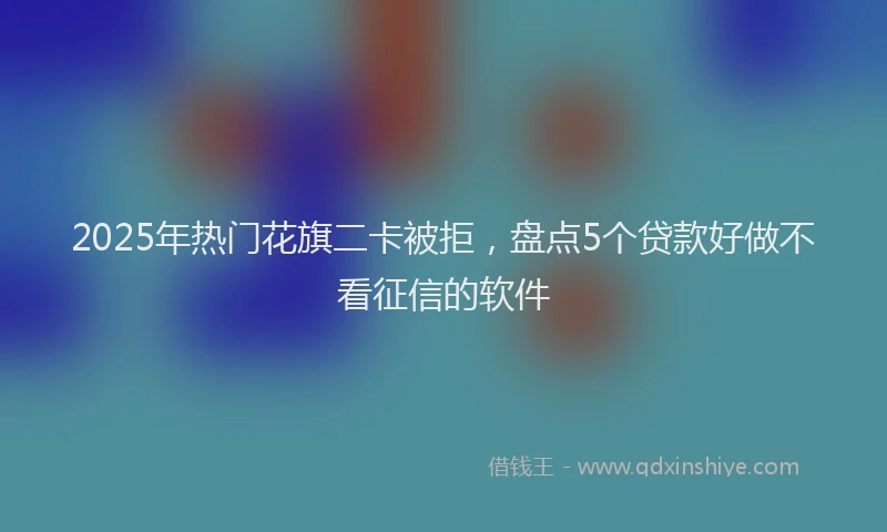 2025年热门花旗二卡被拒，盘点5个贷款好做不看征信的软件