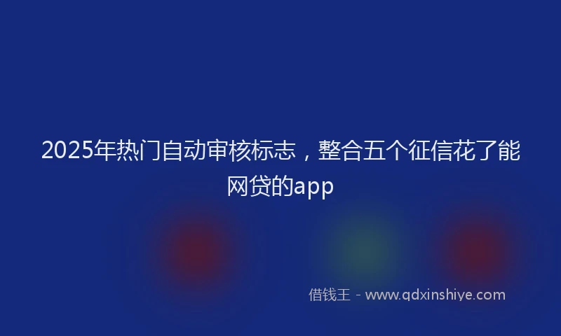 2025年热门自动审核标志，整合五个征信花了能网贷的app