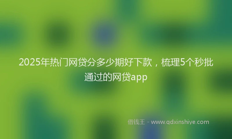2025年热门网贷分多少期好下款，梳理5个秒批通过的网贷app
