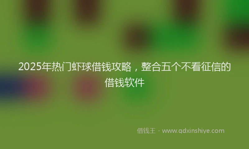 2025年热门虾球借钱攻略，整合五个不看征信的借钱软件