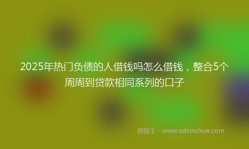 2025年热门负债的人借钱吗怎么借钱，整合5个周周到贷款相同系列的口子