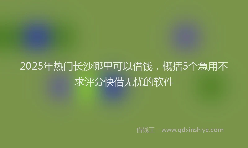 2025年热门长沙哪里可以借钱，概括5个急用不求评分快借无忧的软件