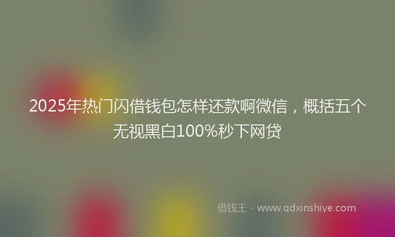 2025年热门闪借钱包怎样还款啊微信，概括五个无视黑白100%秒下网贷