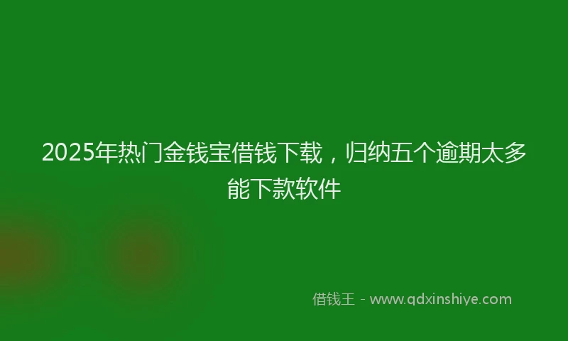2025年热门金钱宝借钱下载，归纳五个逾期太多能下款软件