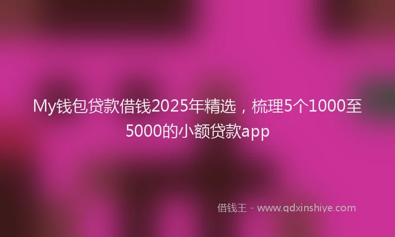 My钱包贷款借钱2025年精选，梳理5个1000至5000的小额贷款app