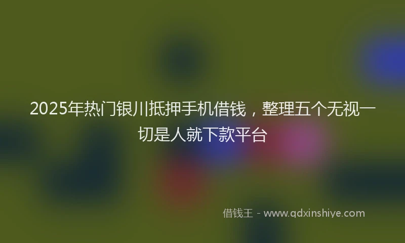 2025年热门银川抵押手机借钱，整理五个无视一切是人就下款平台