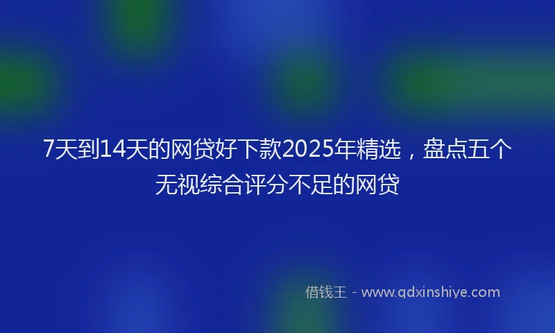 7天到14天的网贷好下款2025年精选，盘点五个无视综合评分不足的网贷