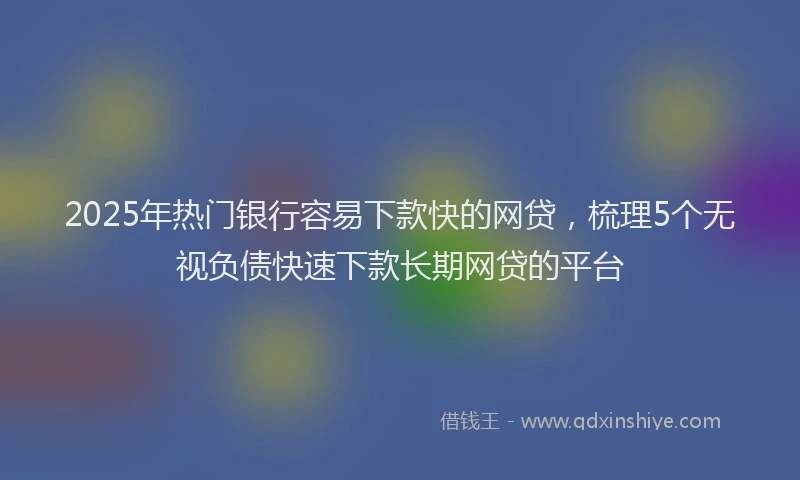 2025年热门银行容易下款快的网贷，梳理5个无视负债快速下款长期网贷的平台