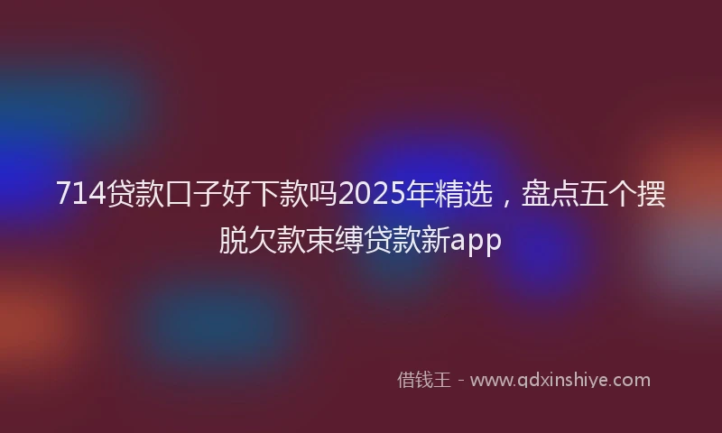 714贷款口子好下款吗2025年精选，盘点五个摆脱欠款束缚贷款新app