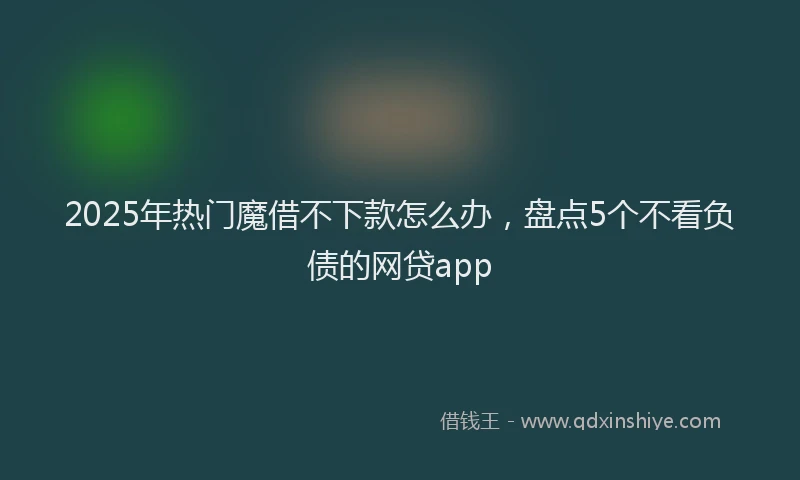 2025年热门魔借不下款怎么办，盘点5个不看负债的网贷app