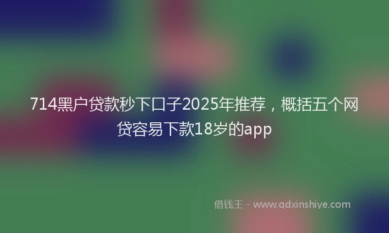 714黑户贷款秒下口子2025年推荐，概括五个网贷容易下款18岁的app