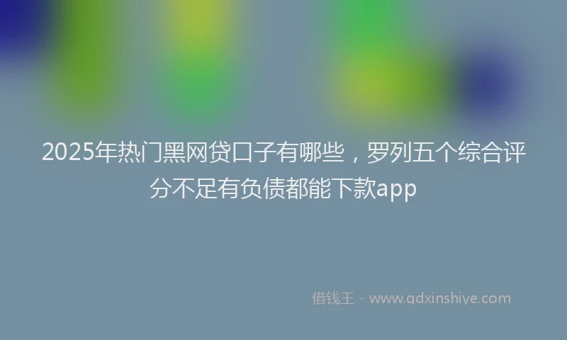 2025年热门黑网贷口子有哪些，罗列五个综合评分不足有负债都能下款app