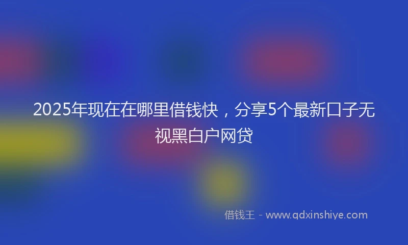 2025年现在在哪里借钱快，分享5个最新口子无视黑白户网贷