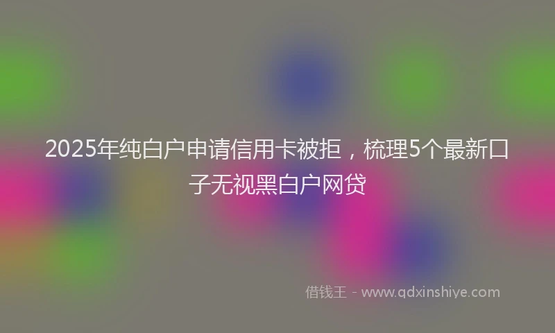2025年纯白户申请信用卡被拒，梳理5个最新口子无视黑白户网贷