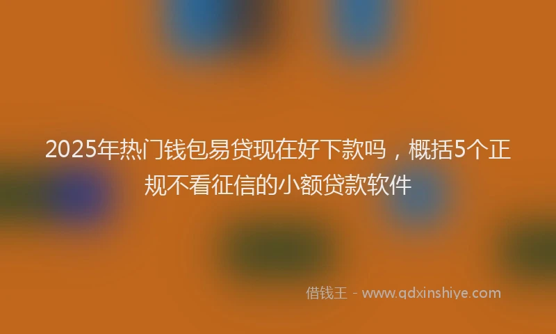 2025年热门钱包易贷现在好下款吗，概括5个正规不看征信的小额贷款软件