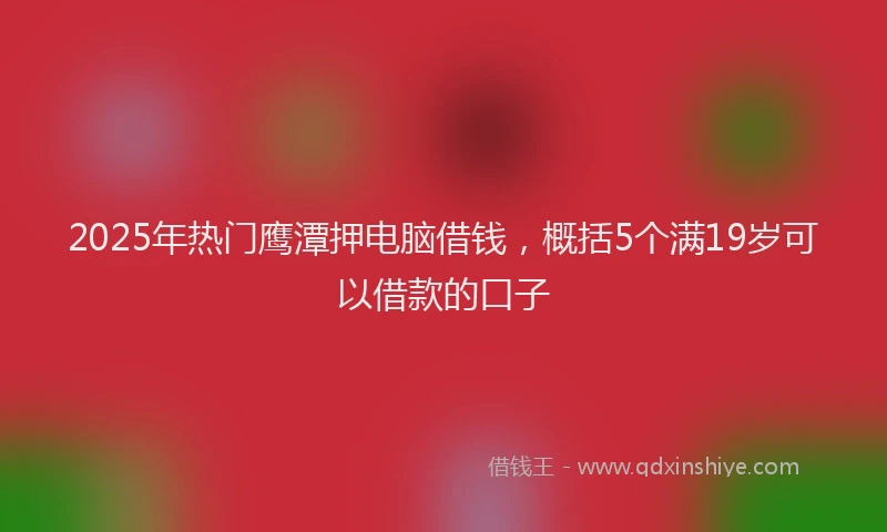 2025年热门鹰潭押电脑借钱，概括5个满19岁可以借款的口子