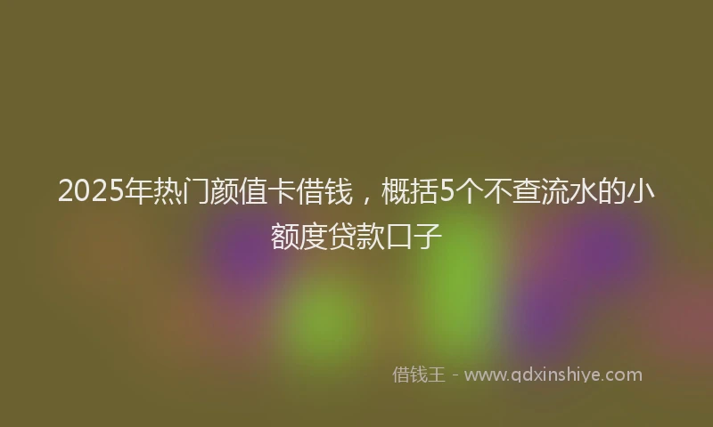 2025年热门颜值卡借钱，概括5个不查流水的小额度贷款口子