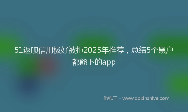 51返呗信用极好被拒2025年推荐，总结5个黑户都能下的app