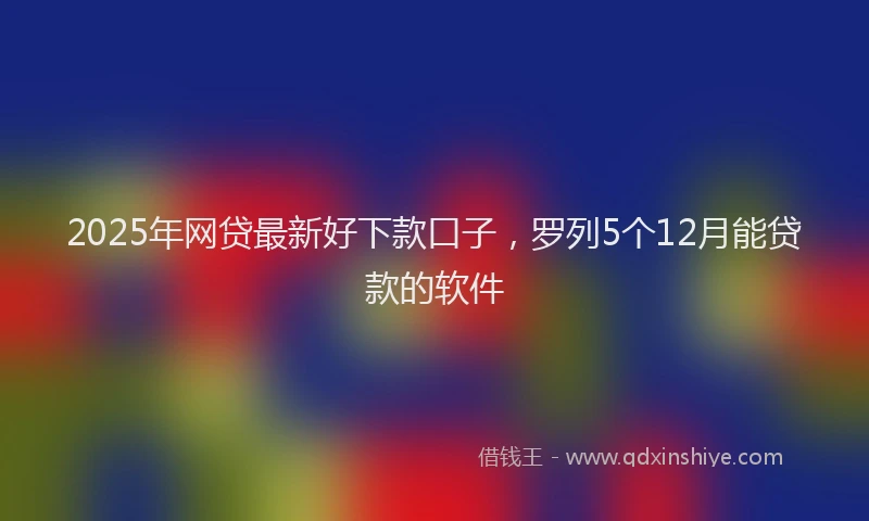 2025年网贷最新好下款口子，罗列5个12月能贷款的软件