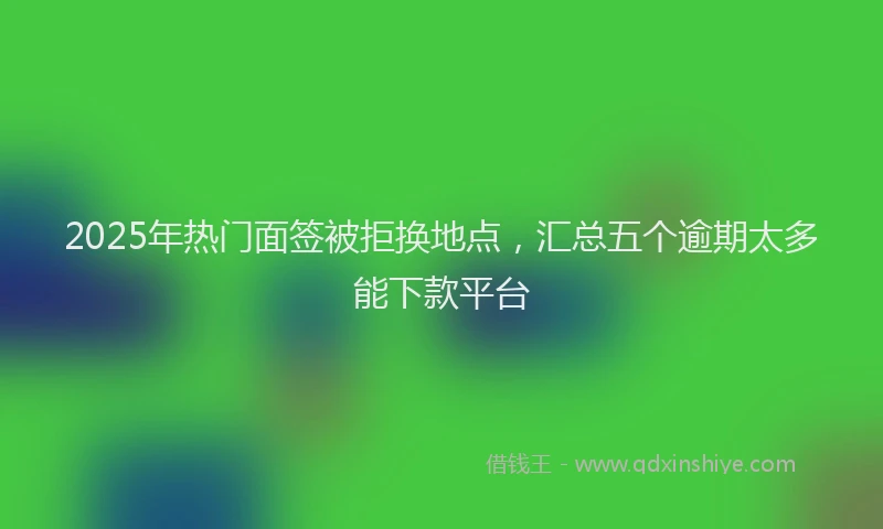 2025年热门面签被拒换地点，汇总五个逾期太多能下款平台