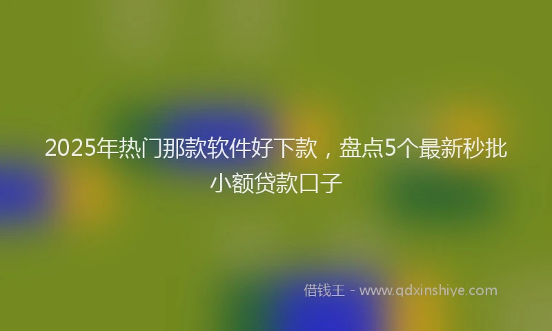 2025年热门那款软件好下款，盘点5个最新秒批小额贷款口子