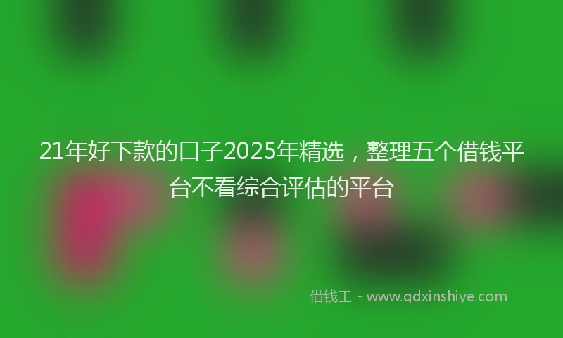 21年好下款的口子2025年精选，整理五个借钱平台不看综合评估的平台