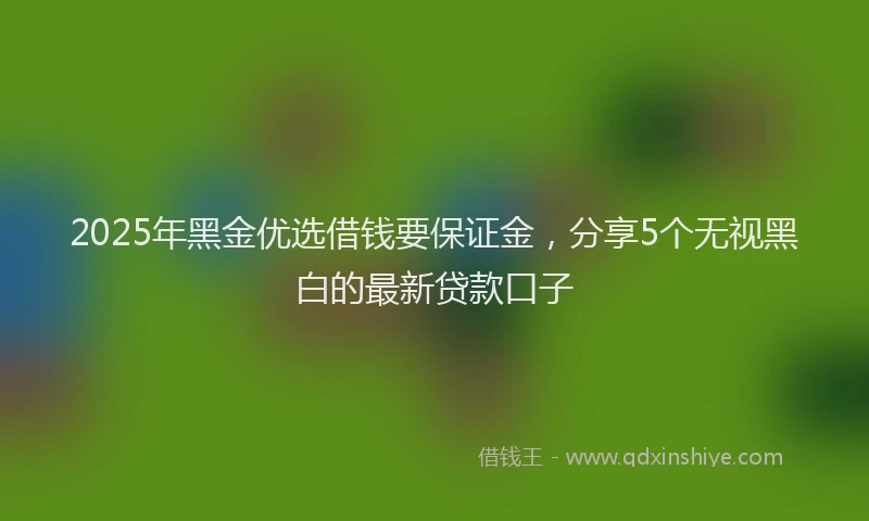 2025年黑金优选借钱要保证金,分享5个无视黑白的最新贷款口子