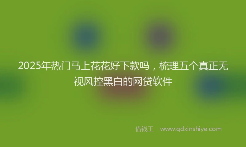 2025年热门马上花花好下款吗，梳理五个真正无视风控黑白的网贷软件