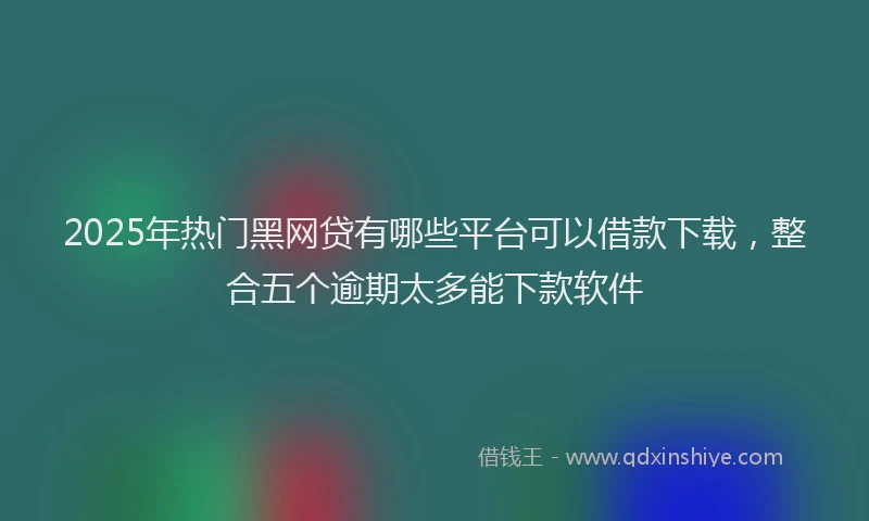 2025年热门黑网贷有哪些平台可以借款下载，整合五个逾期太多能下款软件