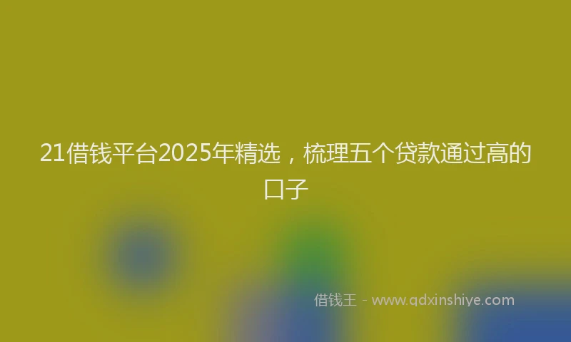 21借钱平台2025年精选，梳理五个贷款通过高的口子
