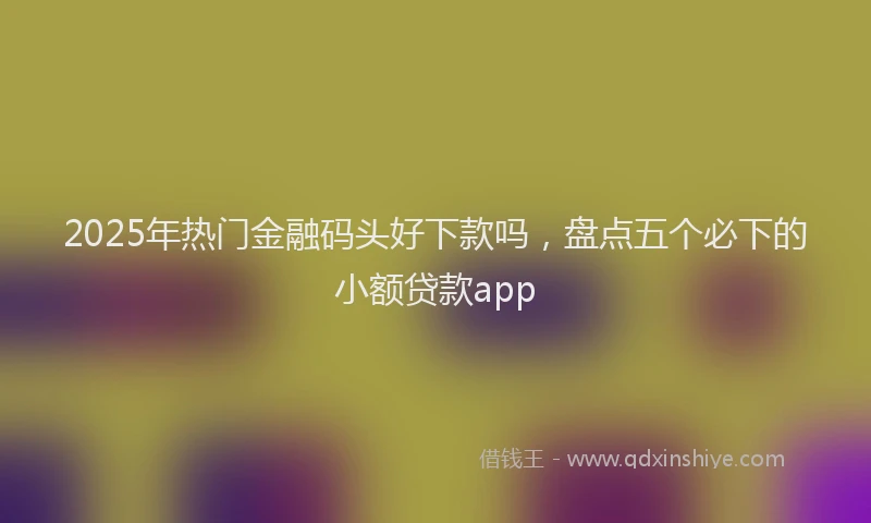 2025年热门金融码头好下款吗，盘点五个必下的小额贷款app