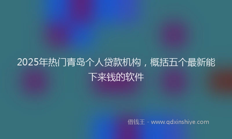 2025年热门青岛个人贷款机构，概括五个最新能下来钱的软件