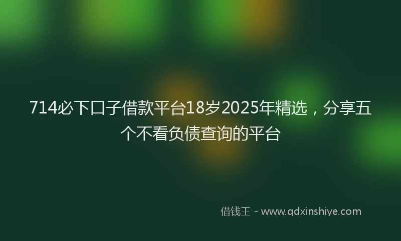 714必下口子借款平台18岁2025年精选，分享五个不看负债查询的平台
