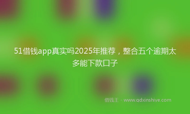 51借钱app真实吗2025年推荐，整合五个逾期太多能下款口子