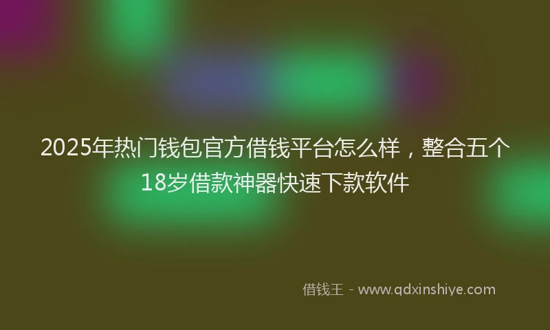 2025年热门钱包官方借钱平台怎么样，整合五个18岁借款神器快速下款软件