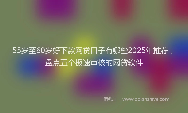 55岁至60岁好下款网贷口子有哪些2025年推荐，盘点五个极速审核的网贷软件