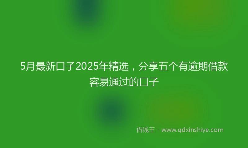 5月最新口子2025年精选，分享五个有逾期借款容易通过的口子