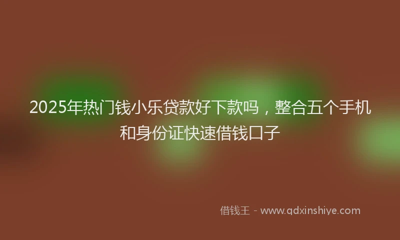 2025年热门钱小乐贷款好下款吗，整合五个手机和身份证快速借钱口子