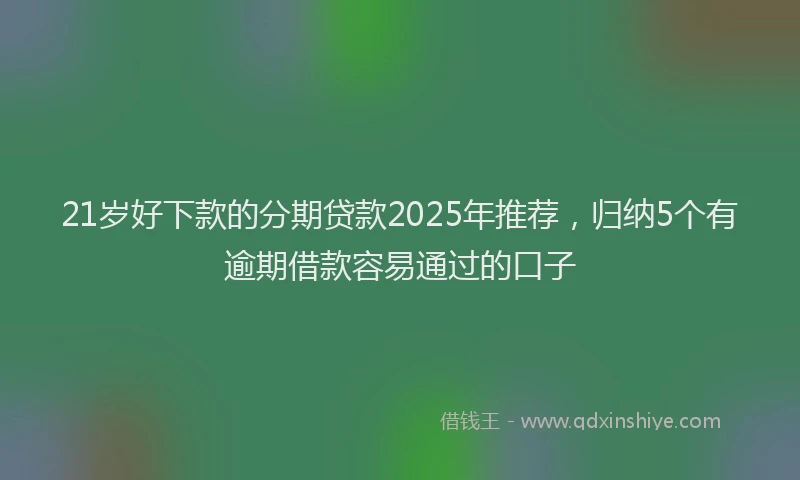 21岁好下款的分期贷款2025年推荐，归纳5个有逾期借款容易通过的口子