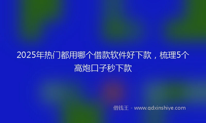 2025年热门都用哪个借款软件好下款，梳理5个高炮口子秒下款