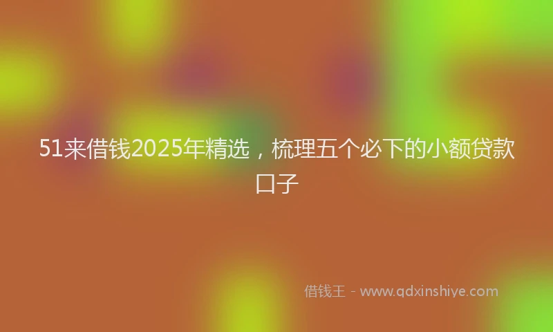 51来借钱2025年精选，梳理五个必下的小额贷款口子