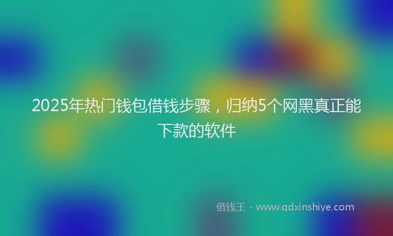 2025年热门钱包借钱步骤，归纳5个网黑真正能下款的软件