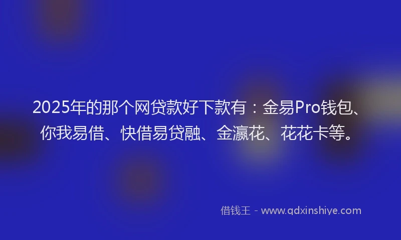 2025年的那个网贷款好下款有：金易Pro钱包、你我易借、快借易贷融、金瀛花、花花卡等。