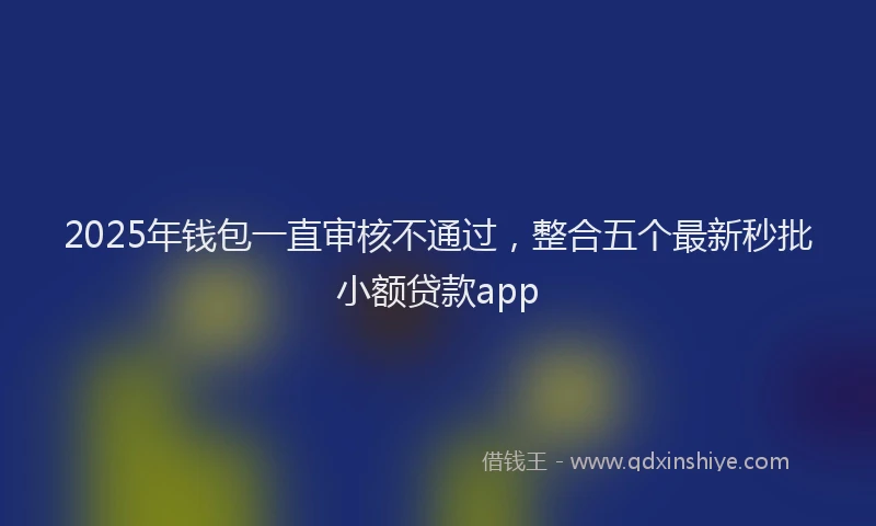 2025年钱包一直审核不通过，整合五个最新秒批小额贷款app