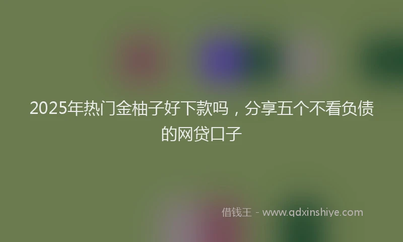 2025年热门金柚子好下款吗，分享五个不看负债的网贷口子