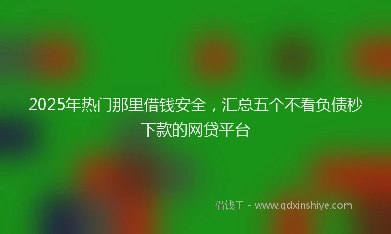 2025年热门那里借钱安全，汇总五个不看负债秒下款的网贷平台