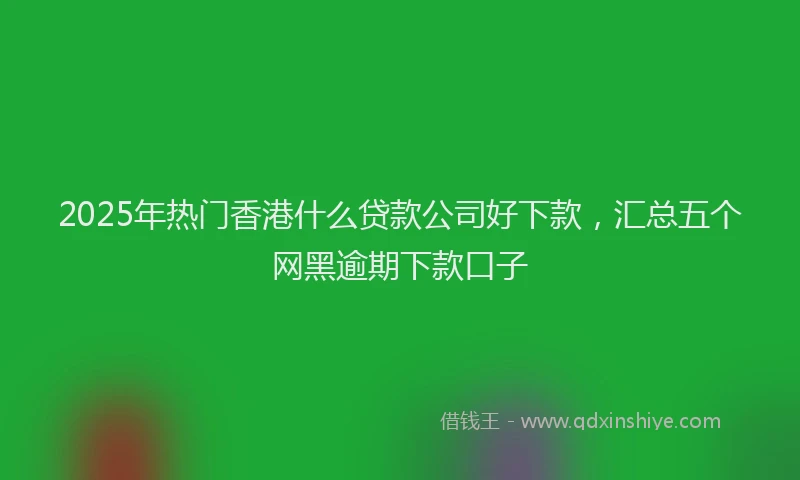2025年热门香港什么贷款公司好下款，汇总五个网黑逾期下款口子