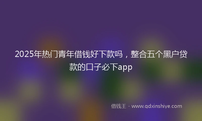2025年热门青年借钱好下款吗，整合五个黑户贷款的口子必下app