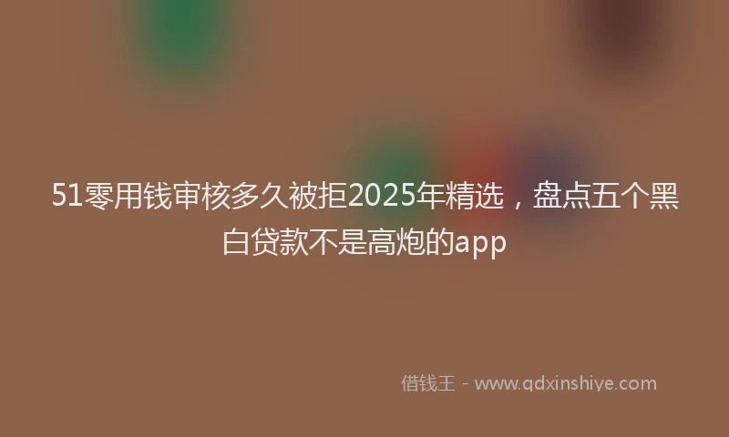 51零用钱审核多久被拒2025年精选，盘点五个黑白贷款不是高炮的app