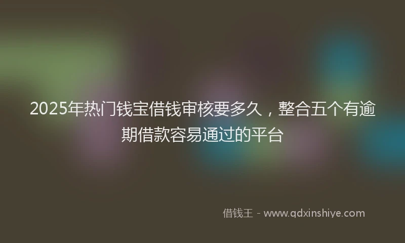 2025年热门钱宝借钱审核要多久,整合五个有逾期借款容易通过的平台